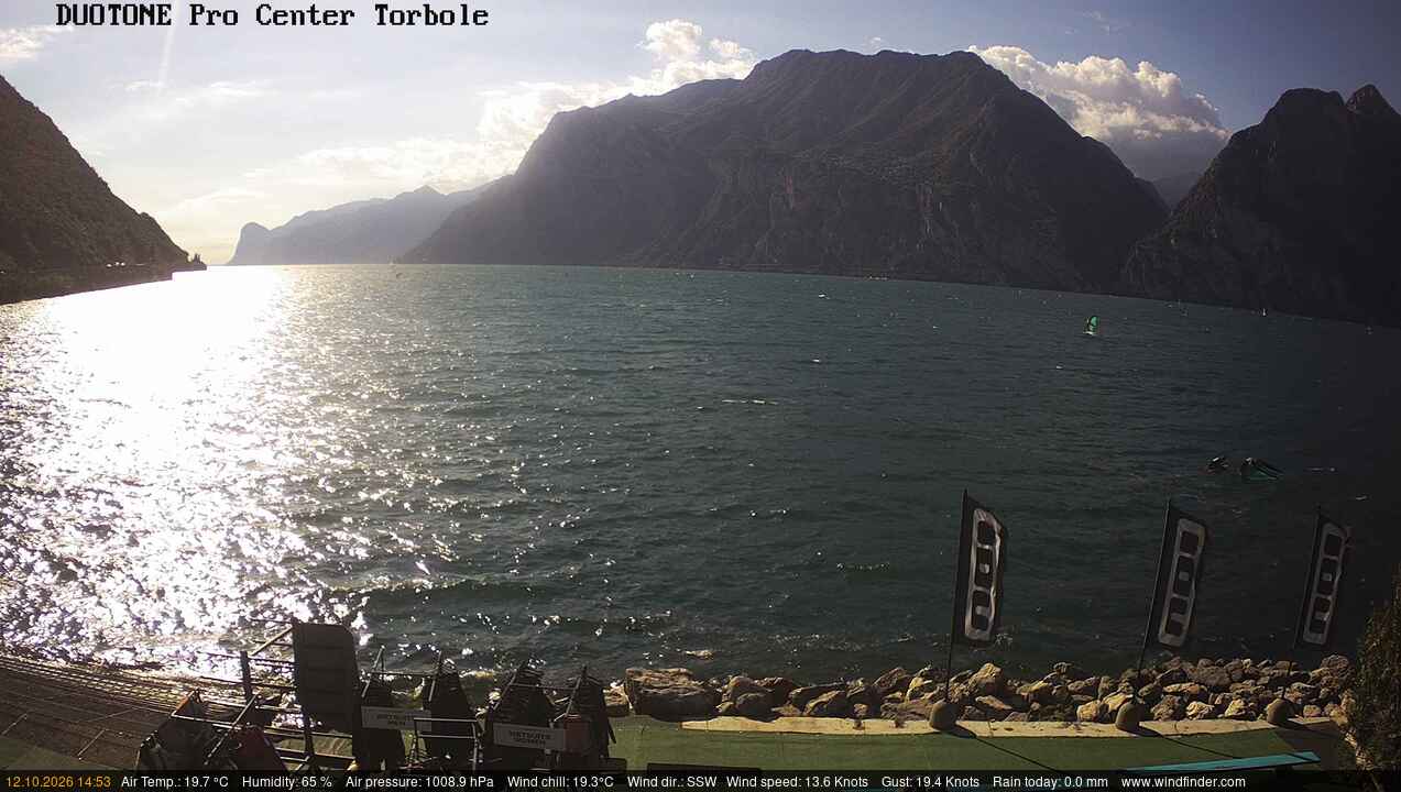 Webcam Torbole – DUOTONE Pro Center Gardasee an der Conca d’Oro in Torbole vom DUOTONE Pro Center